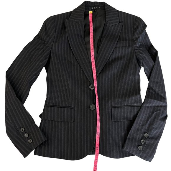 Theory blazer suit jacket button wool blend work 0 - Picture 11 of 11